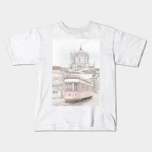 A tram in Lisbon Kids T-Shirt